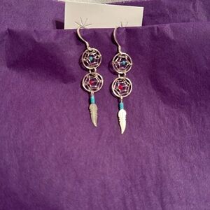 Sterling Silver dream catcher earrings!